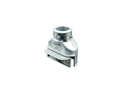 CONECTOR MC DUPLEX TIPO SNAP-IN TAMAÑO DE COMERCIO 3/8" ZINC FUNDIDO CON UN TORNILLO TAMAÑO KO 1/2" RANGO DE CABLE: 0.445" - 0.610"