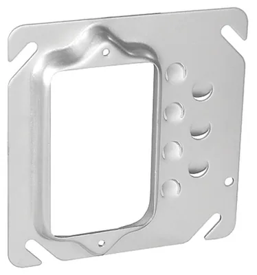 4" Square Single Gang Offset Device Ring - Raised 1/2"