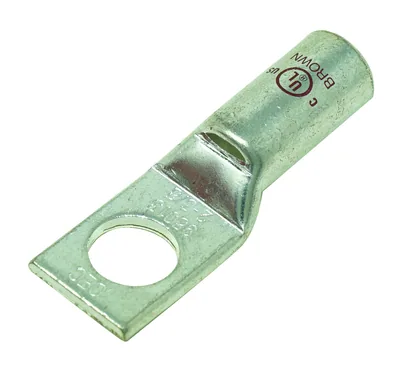 ZAPATA DE COMPRESIÓN, BARRIL CORTO, 1 AGUJERO, COBRE, #2AWG, ESPÁRRAGO 3/8", 1 UNIDAD