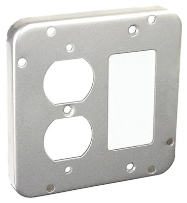 Tapa Industrial Cuadrada 4-11/16", 1/2" Sobresaliente - Duplex / GFCI