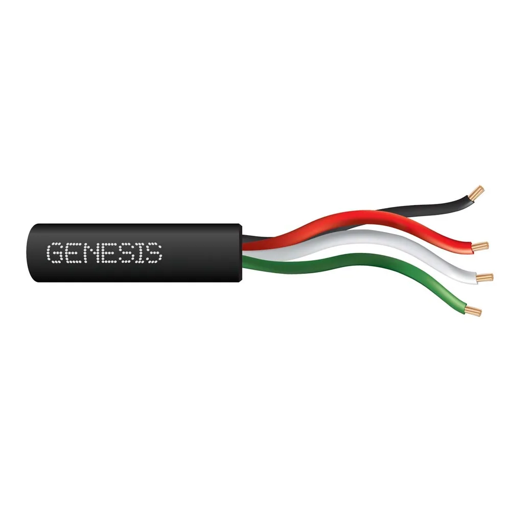 22-7 4 CONDUCTORES CU CL2R/FPLR/CMR NEGRO GEN 500 FT
