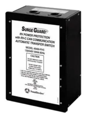 Interruptor de Transferencia Automática 50A con Comunicación RV-C Interfaz de Botón Sin Conector