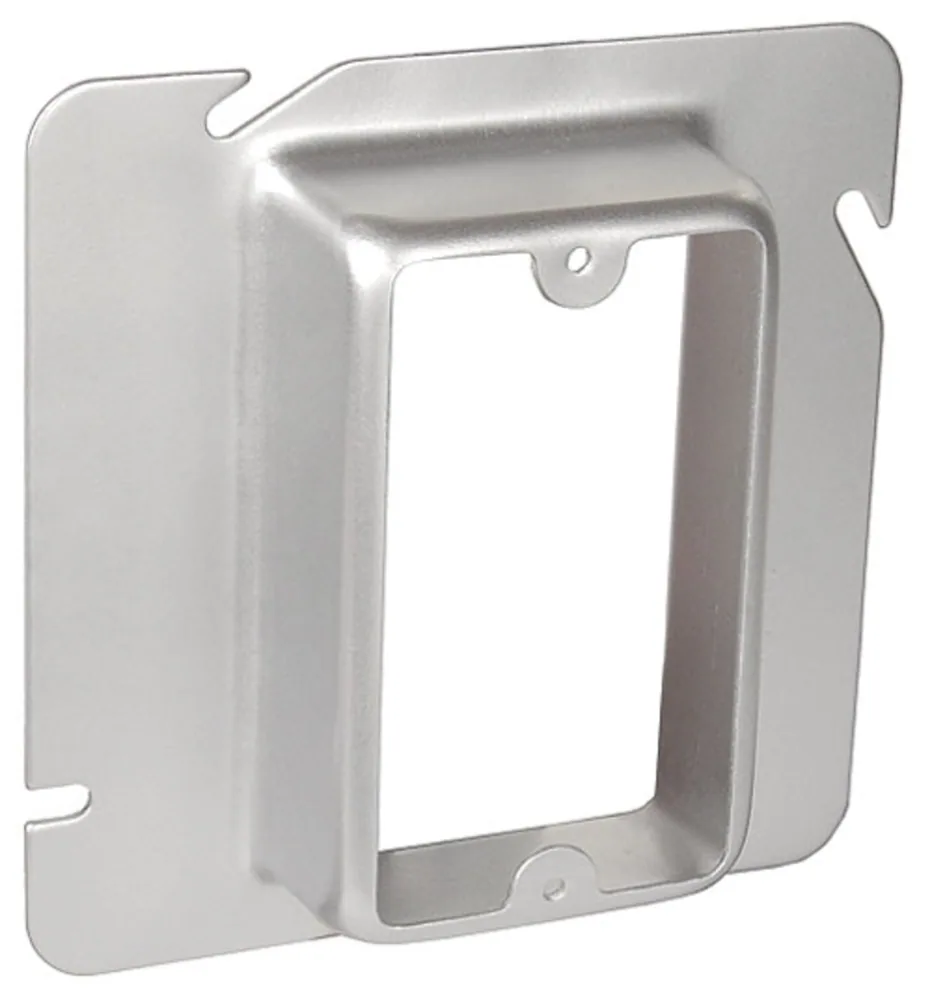 4-11/16" Square One Gang Device Ring - 1-1/4" Raised