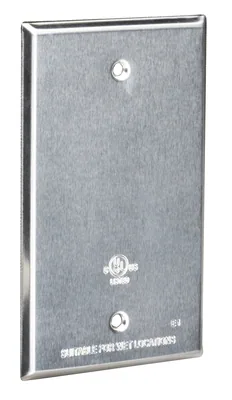 TAPA EN BLANCO RESISTENTE A LA INTEMPERIE PARA 1 CAJA CON EMPAQUE GRIS