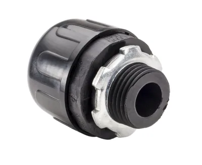 CONECTOR LT 1-1/4" PLÁSTICO NEGRO