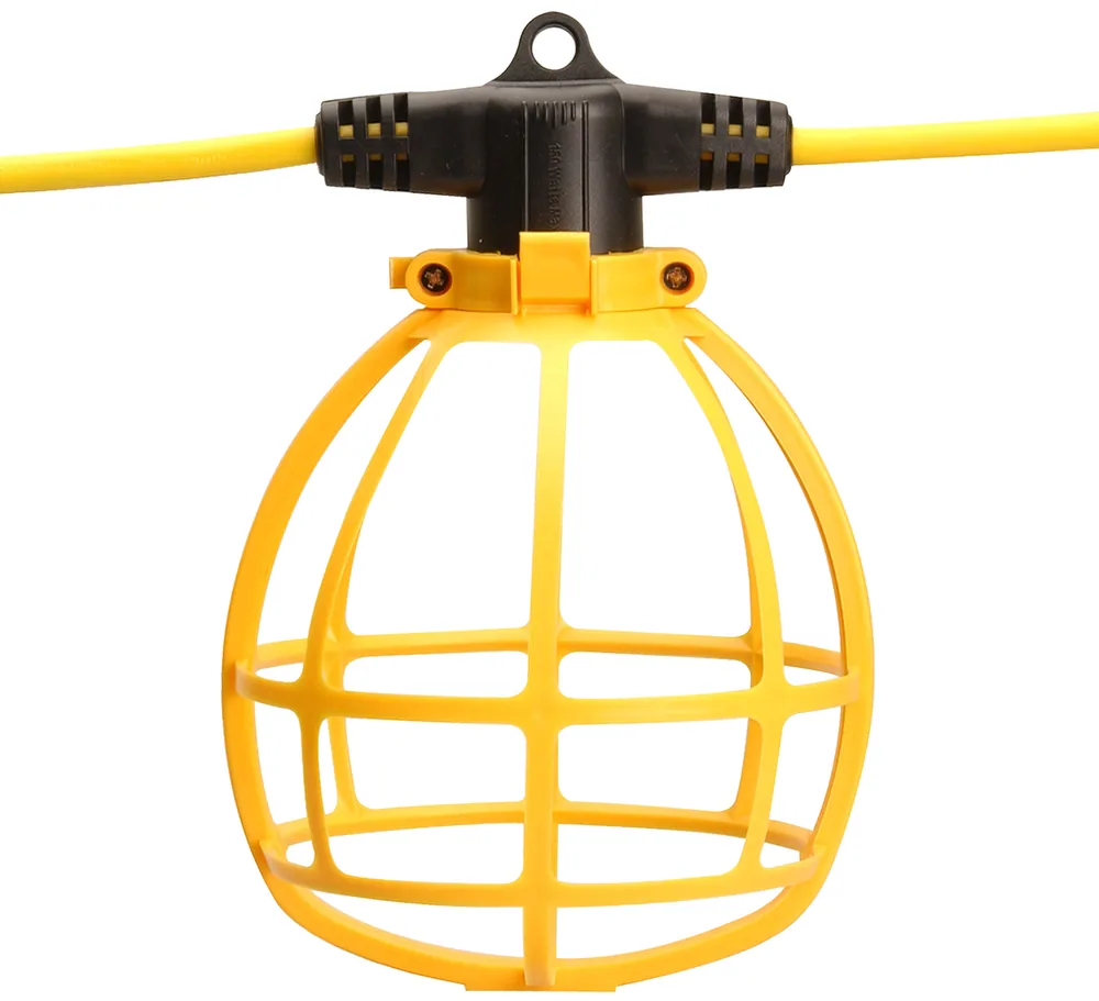 CUERDA DE LUCES 12/2 100' STW CON PROTECTOR DE LÁMPARA DE PLÁSTICO