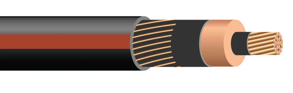 Cobre 15KV EPR MV con cubierta de LLDPE