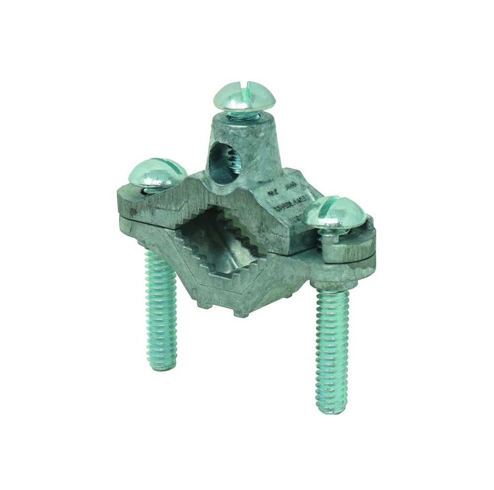 ABRAZADERA TIERRA, ZINC, 1/2"-1", #10-#2AWG, 1 PIEZA