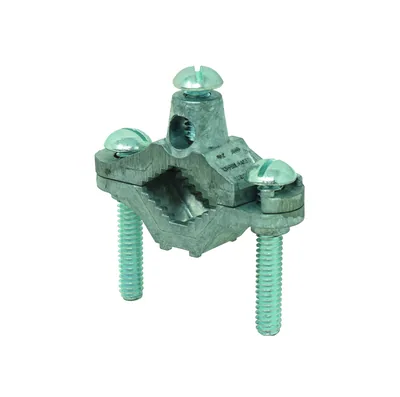 ABRAZADERA TIERRA, ZINC, 1/2"-1", #10-#2AWG, 1 PIEZA
