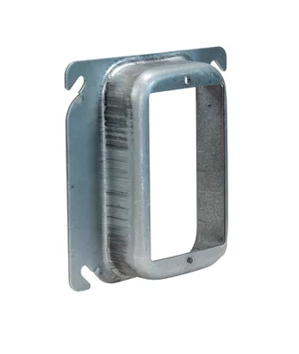 4" Square One Gang Device Ring - 1-1/4" Raised