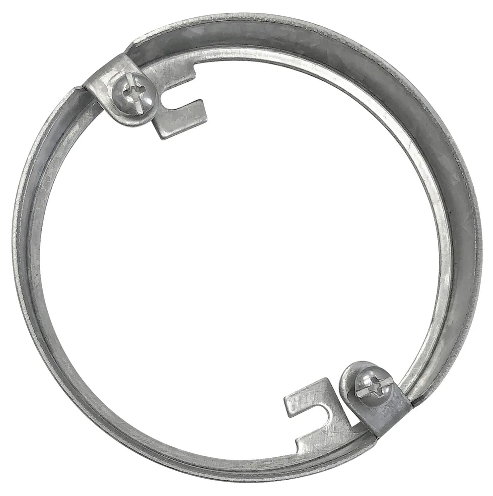 Anillo Extensión para Caja Redonda tipo Pan 3-1/2", 1/2" de Profundidad - Estampado, Orejas para Fixture a 2-3/4" O.C.