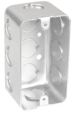 Caja Práctica, 2-1/8" de Profundidad - Embutida, Con KO para Tubo Conduit