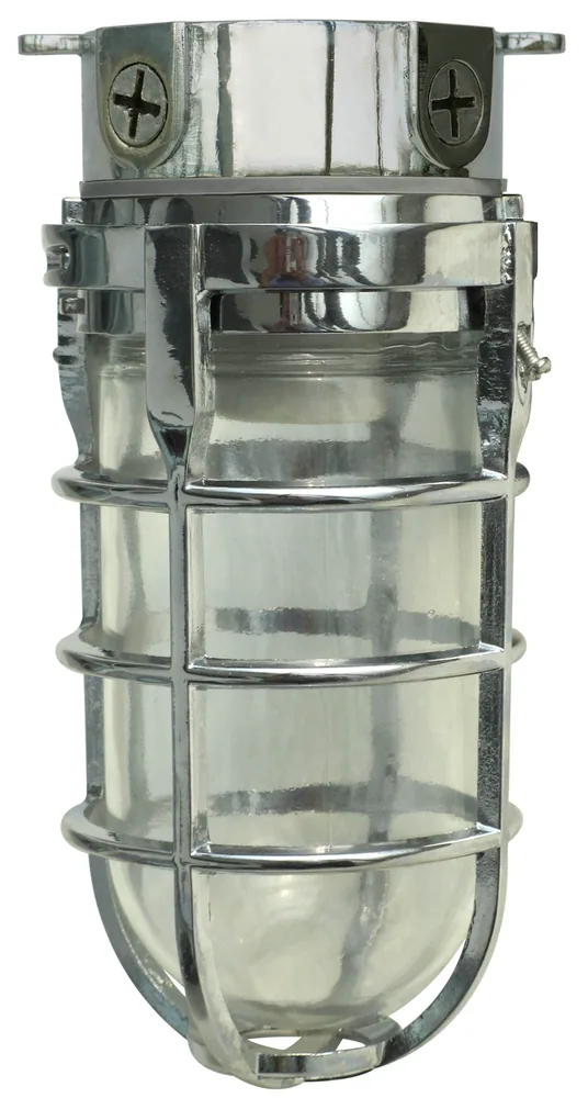 LÁMPARA DE TECHO INDUSTRIAL CROMADA