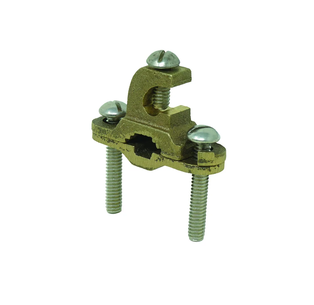 ABRAZADERA DE TIERRA, ZAPATA LAY-IN, BRONCE, 3/8"-1", #10-#2AWG, 1 PZA