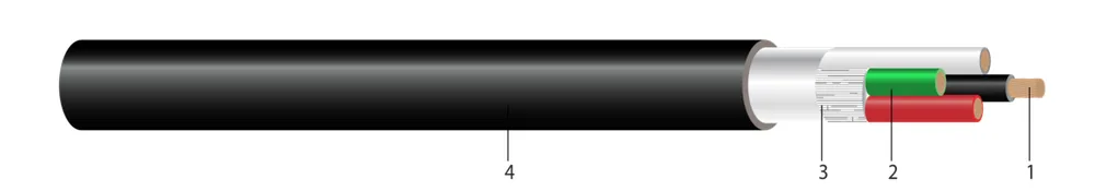 600V SEOPRENE® SEOOW Cable de Potencia No-UL/CSA con Cubierta Negra 105°C. Libre de Silicona. Aprobado por MSHA