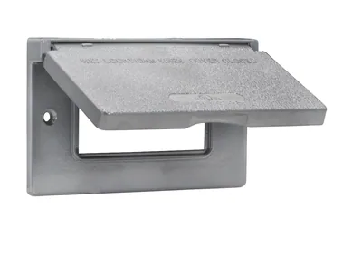TAPA INTEMPERIE GFCI 1 SALIDA HORIZONTAL GRIS