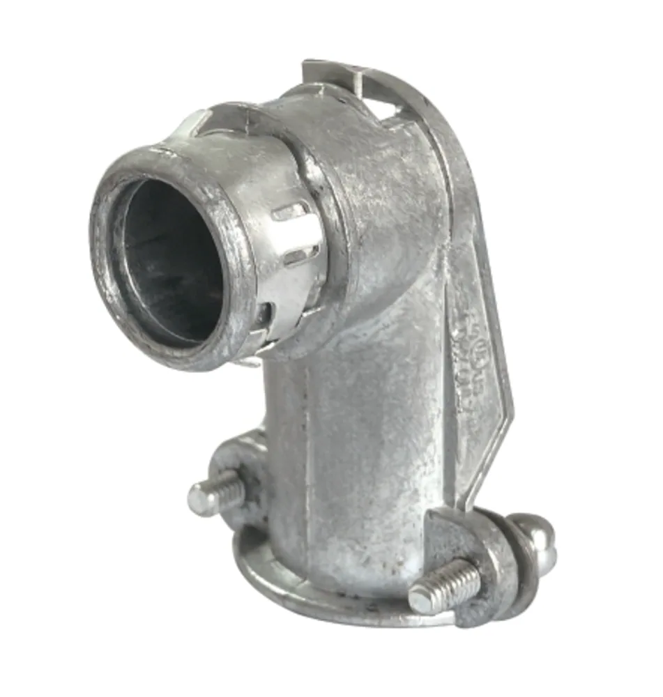 1/2" TRADE SIZE 90 DEG SNAP IN MC CONECTOR ZINC DIECAST 1/2" KO SIZECABLE RANGE: 0.642 - 1.075"
