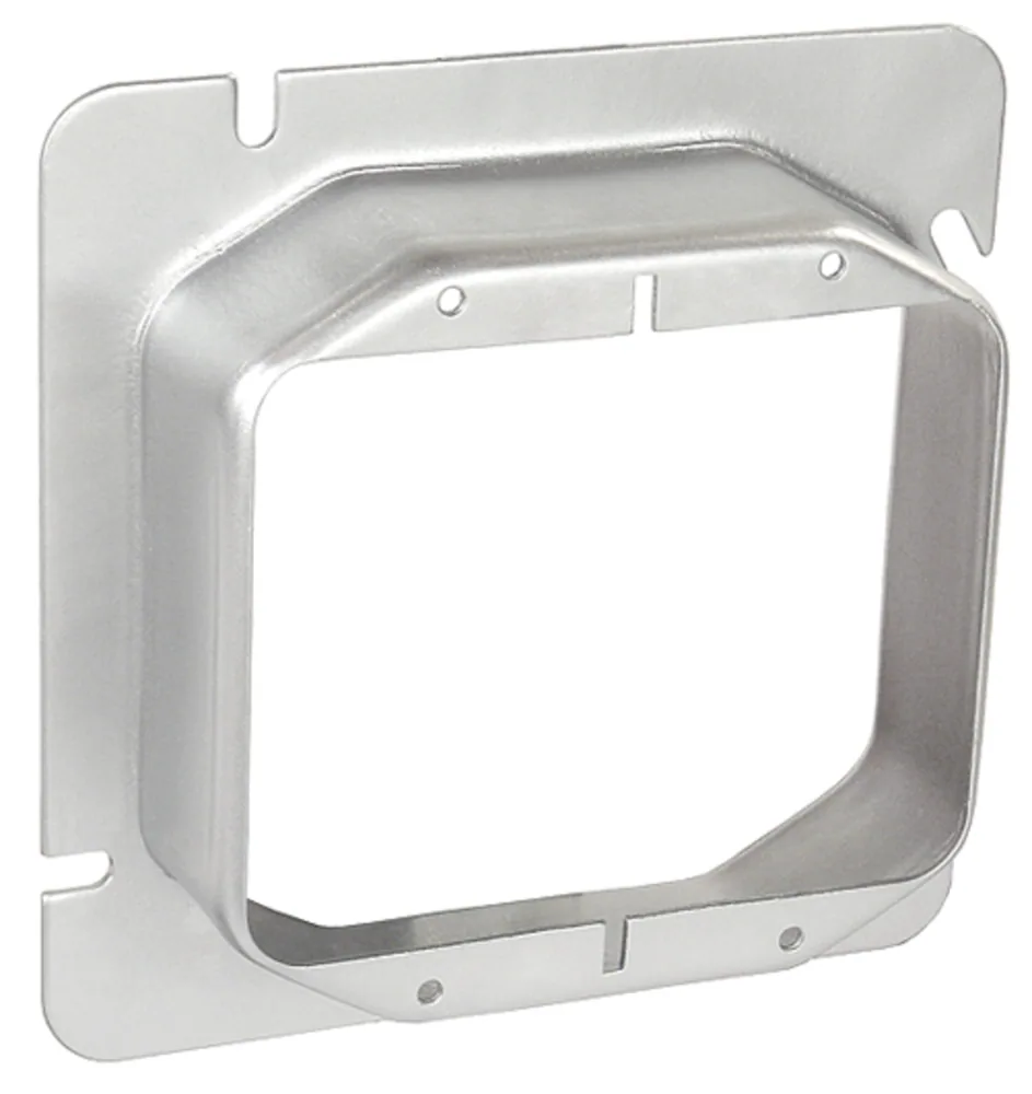 4-11/16" Square Two Gang Device Ring - 1-1/2" Raised
