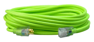 SOUTHWIRE, 12/3 SJTW 50' EXTENSIÓN ELÉCTRICA PARA EXTERIORES VERDE COOL CON INDICADOR DE ENERGÍA