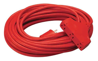 SOUTHWIRE, EXTENSIÓN ELÉCTRICA EXTERIOR SJTW 14/3 50' ROJA TRITAP