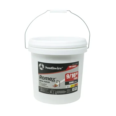 GRAPA, METAL, CABLE NONMETÁLICO ROMEX™, 9/16", 5000PCS/1EA
