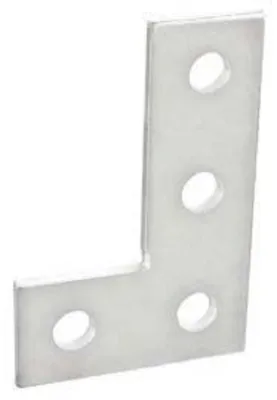 PLACAS DE EMPALME PLANAS, ESQUINA DE 4 ORIFICIOS