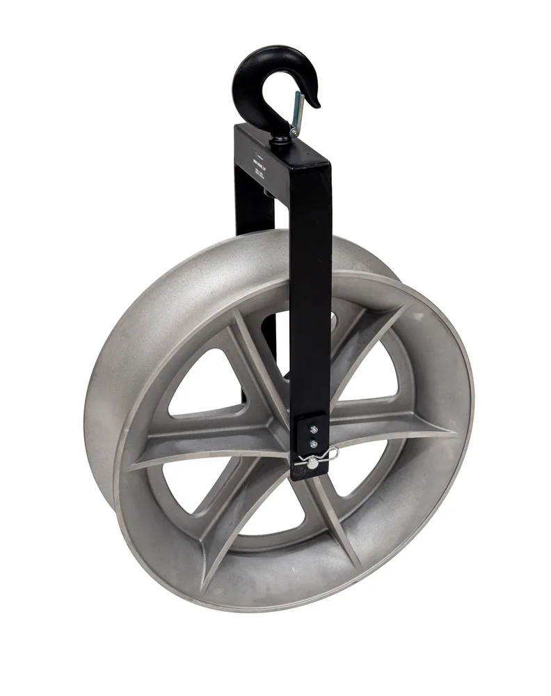 POLEA CON GANCHO, DIÁMETRO 24" ALUMINIO SHS24