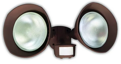 LUZ DE SEGURIDAD TWIN HEAD CON SENSOR DE MOVIMIENTO 180DEG CON PROTECTORES DE BOMBILLA