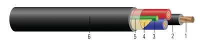 CU 600V Cable de Bajada de Energía (Power Drop)