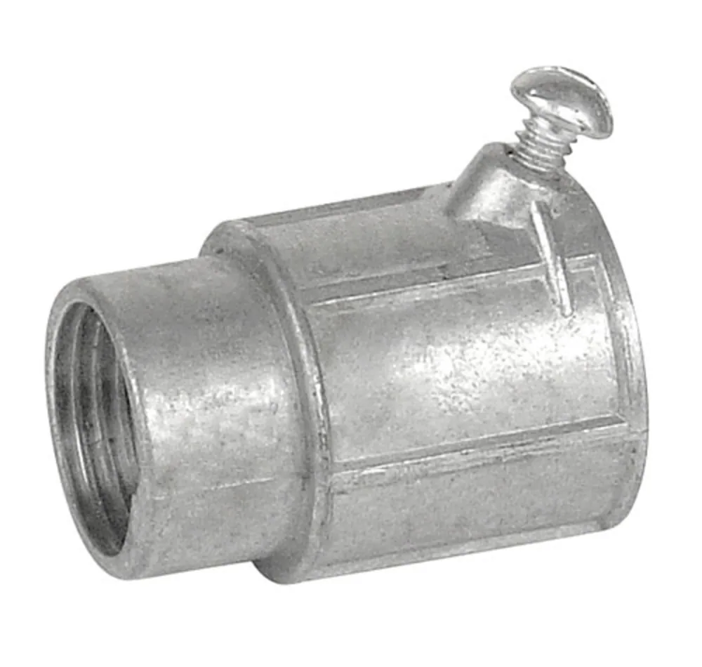 Conjunto de Acoplamiento Combinado Rígido a Flexible Roscado de 1/2" Tipo Tornillo de Ajuste - Fundición de Zinc