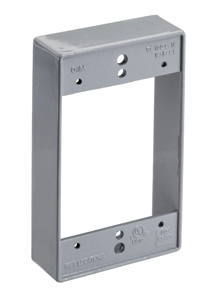ANILLO DE EXTENSIÓN HERMÉTICO A LA INTEMPERIE DE 1 ESPACIO GRIS
