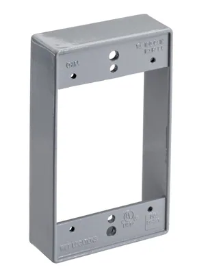 ANILLO DE EXTENSIÓN HERMÉTICO A LA INTEMPERIE DE 1 ESPACIO GRIS
