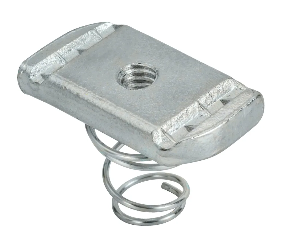 1/4” ROD STRUT NUT W/SPRING- 100PK