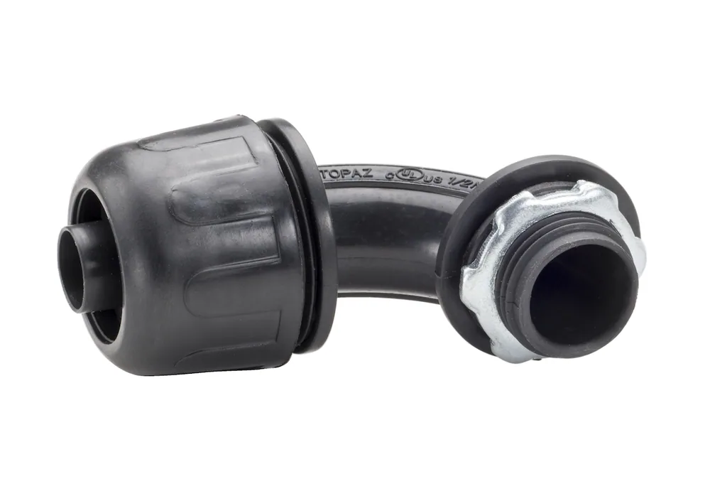 1" LT 90 PLASTIC BLK