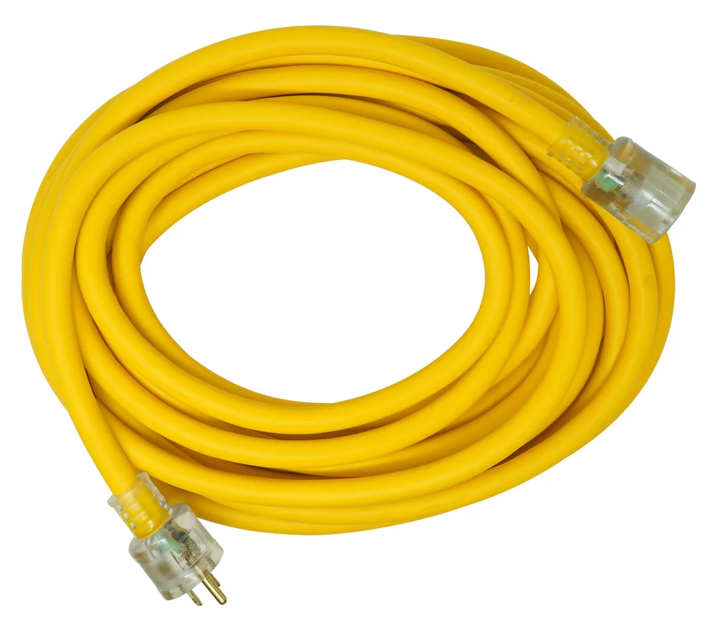 SOUTHWIRE, POLAR SOLAR 10/3 SJEOOW 50' AMARILLO EXTENSIÓN ELÉCTRICA EXTERIOR PARA CLIMA FRÍO CON INDICADOR DE LUZ DE ENERGÍA