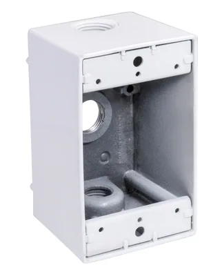 3/4" 3-HOLE 1-GANG DEEP WP BOX WHT