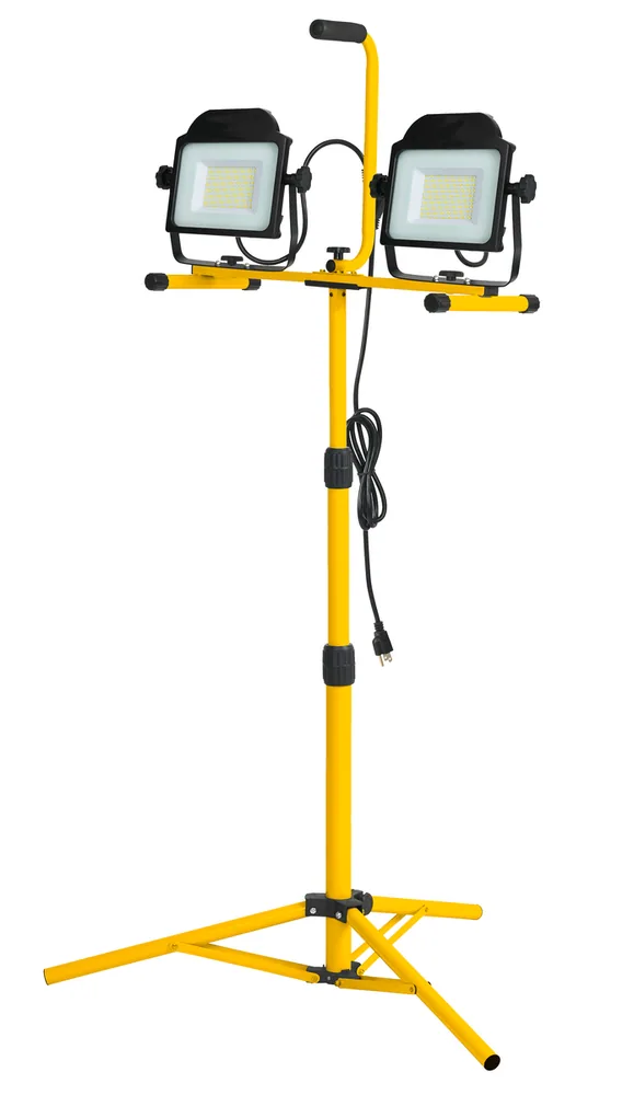 LÁMPARA DE TRABAJO LED DOBLE CABEZAL 20000 LUMEN CON TRÍPODE