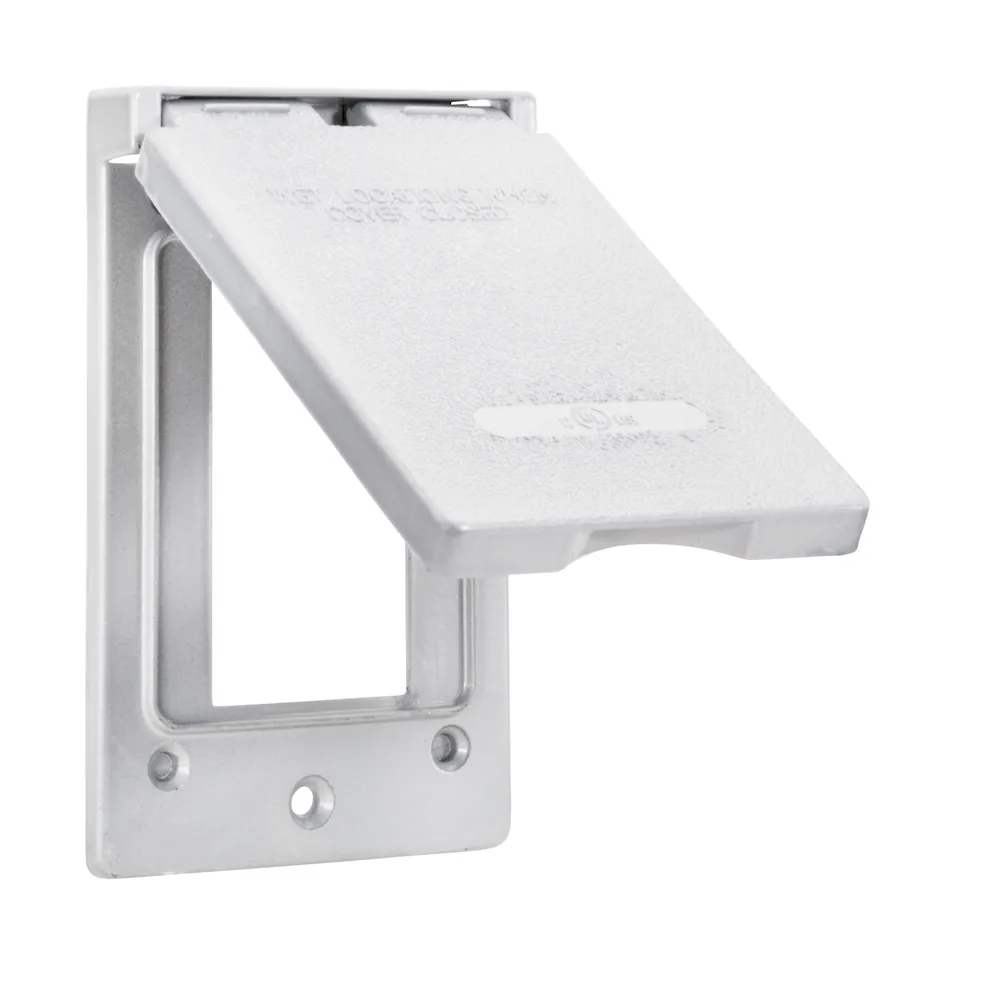 TAPA GFCI VERTICAL 1-FASE RESISTENTE A LA INTEMPERIE BLANCA
