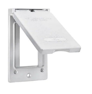 TAPA GFCI VERTICAL 1-FASE RESISTENTE A LA INTEMPERIE BLANCA