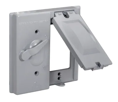 TAPA UNIVERSAL 5 EN 1 PARA 2 CAJAS CON INTERRUPTOR/TOMACORRIENTE