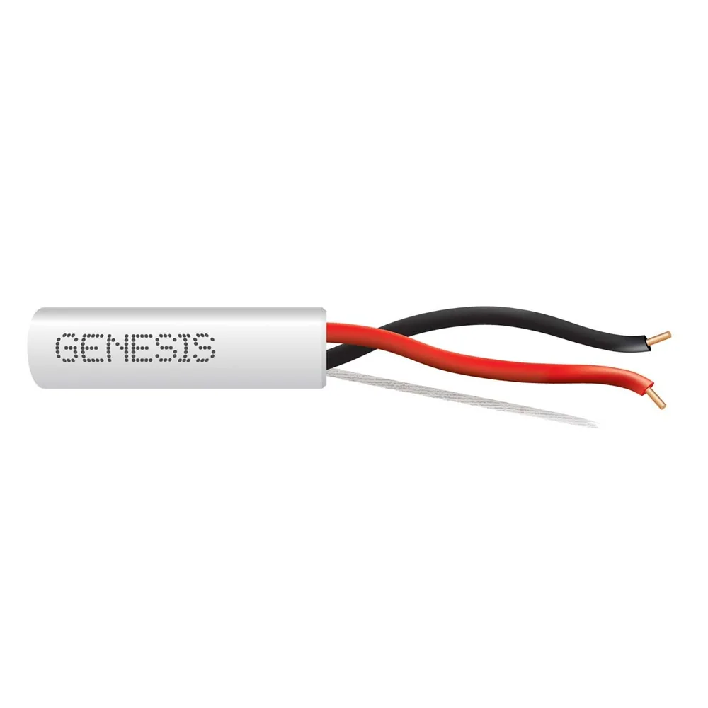 16 SOL CU 2/C N/S CMR/CL3R/FPLR PVC WHITE GEN 1000 FT