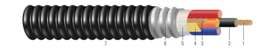 CU 600V Aislamiento XLPE Chaqueta PVC con Armadura AIA XHHW-2. Clasificado para charola (CT) - Resistente a la luz solar - Para enterrado directo - Libre de silicona