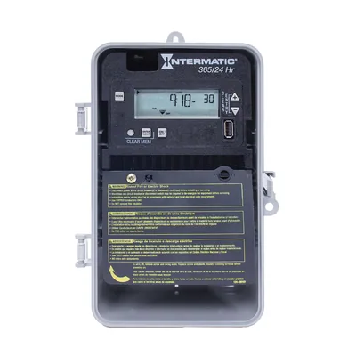 INTERRUPTOR DE TIEMPO,1 CIRCUITO,24 HORAS,CAJA PLÁSTICA 3R