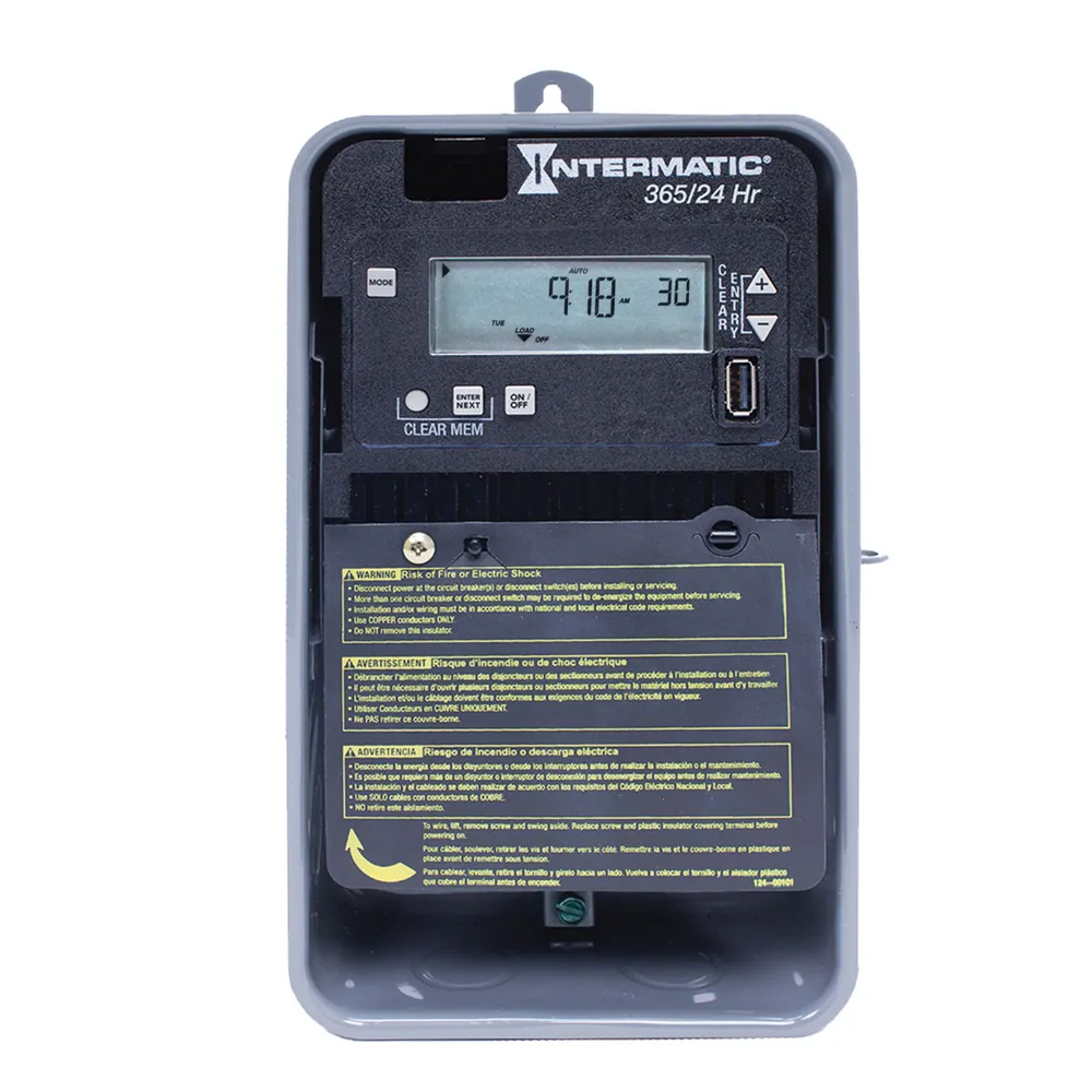 INTERRUPTOR DE TIEMPO,1 CIRCUITO,24 HORAS,CAJA METÁLICA 3R