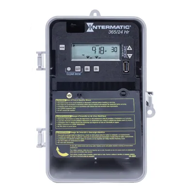 INTERRUPTOR TIEMPO/ELECTRONICO,2 CIRCUITOS,MECANICO 24 HORAS,ENCLOSURE PLASTICO 3R