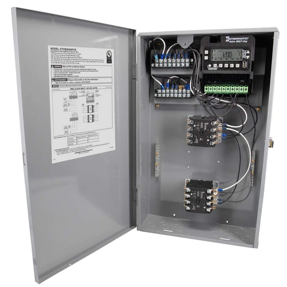 CAJA DE CONTACTOR DE ILUMINACIÓN DE 8 POLOS
