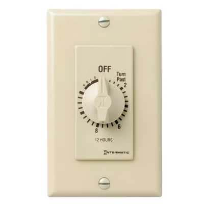 12 Hour Max Spring-Wound Timer, Ivory