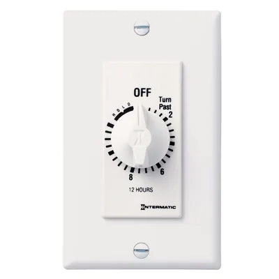 12 Hour Max Spring-Wound Timer, White