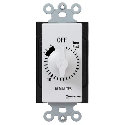 15 Minute Max Spring-Wound Timer, White