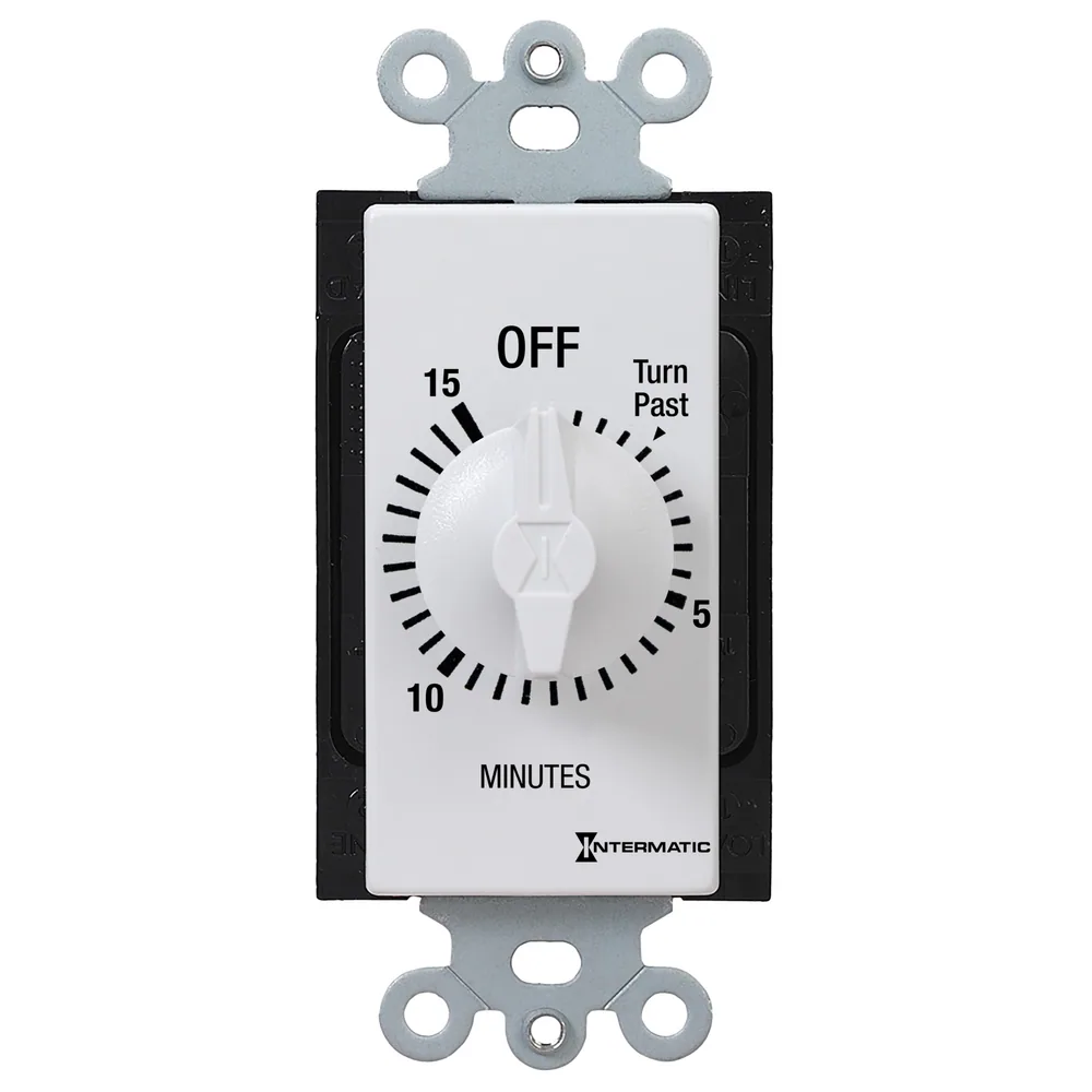 15 Minute Max Spring-Wound Timer, White